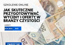 Szkolenie online: Jak skutecznie przygotowywać wyceny i oferty w branży czystości – 09.04.2025 r. wycen i ofert