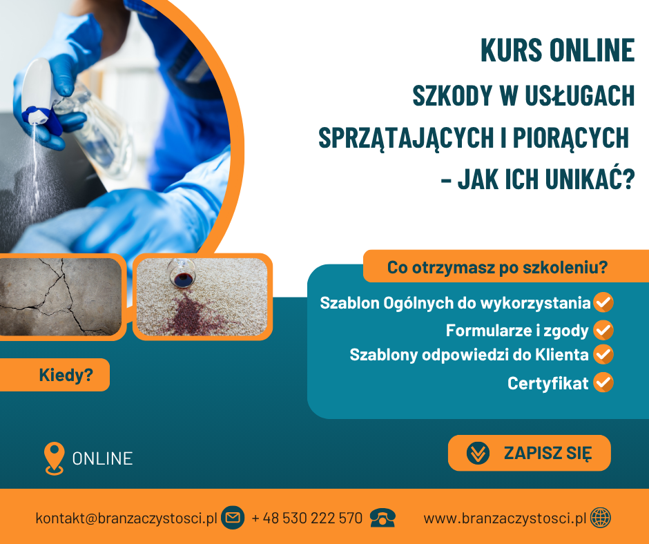 usługach sprzątających i piorących