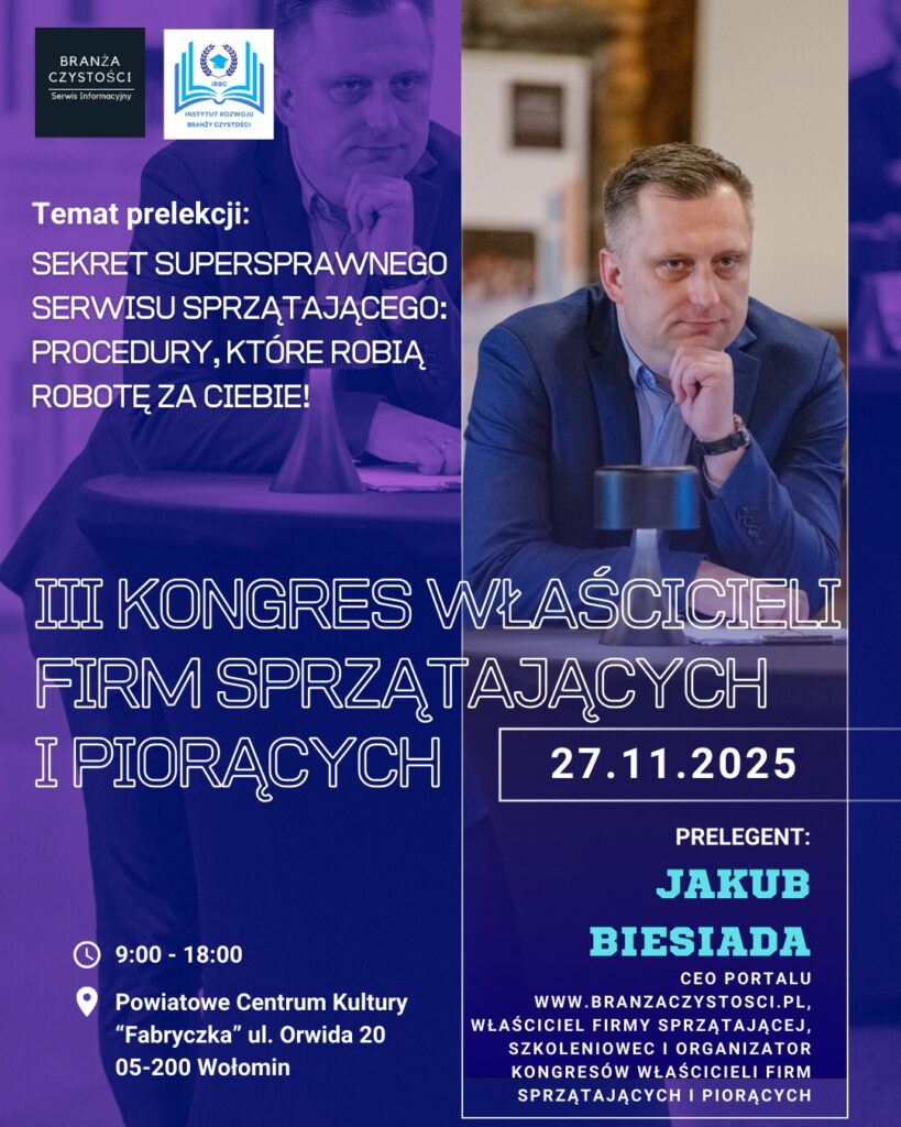 w branży sprzątania i prania