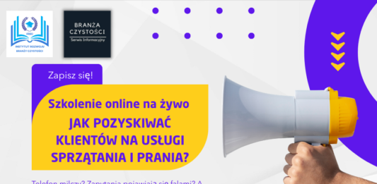 Szkolenie online na żywo: Jak pozyskiwać Klientów na usługi sprzątania i prania? |18.03.26