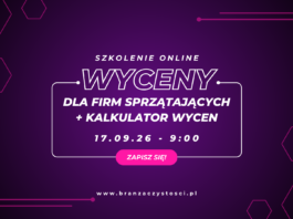 Szkolenie z wycen dla firm sprzątających — z kalkulatorem w pakiecie Kalkulator wycen na sprzątanie