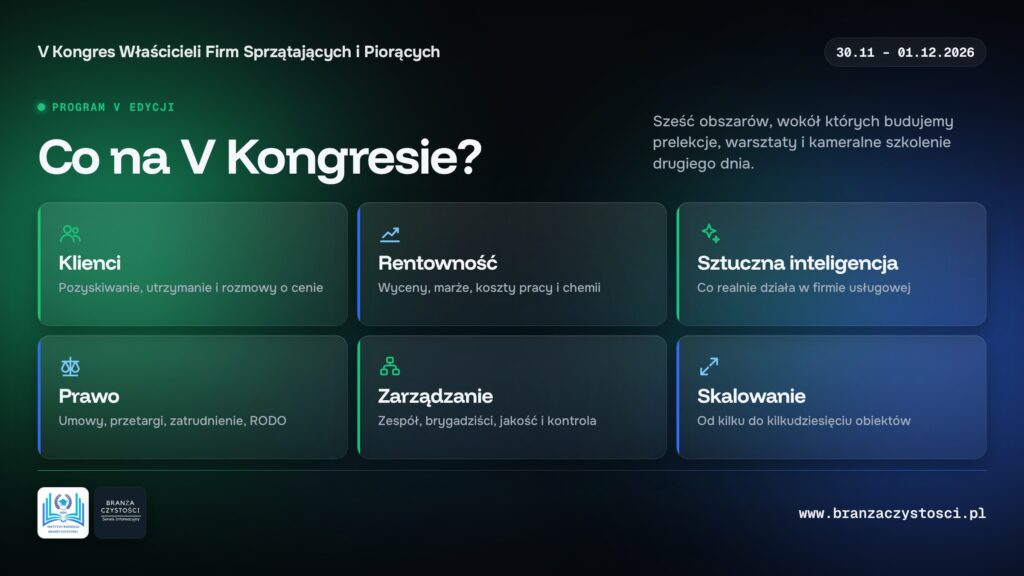 co na kongresie firm sprzątających i piorących