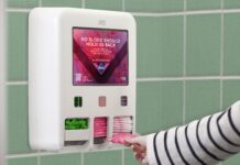 Dozownik na produkty menstruacyjne Tork dozownik na produkty menstruacyjne