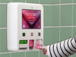 Dozownik na produkty menstruacyjne Tork dozownik na produkty menstruacyjne