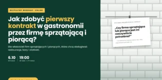 Jak zdobyć pierwszy kontrakt w gastronomii? – darmowy webinar jak zdobyć pierwszy kontrakt w gastronomii