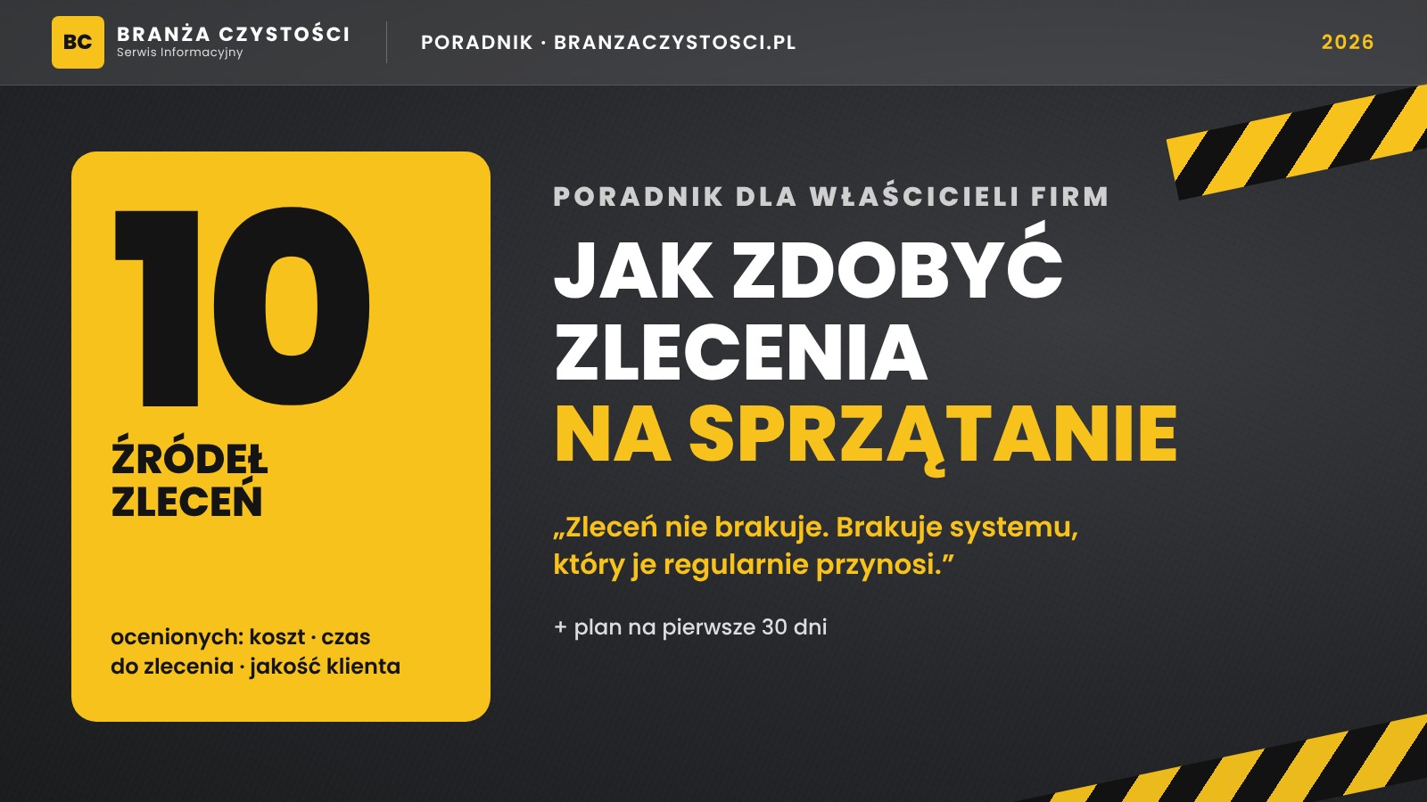 Jak zdobyć zlecenia na sprzątanie: 10 źródeł, które działają, i plan na pierwsze 30 dni