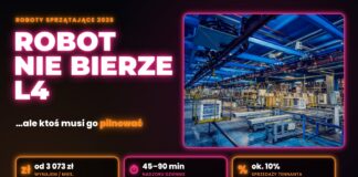 Robot nie bierze L4, ale ktoś musi go pilnować. Roboty sprzątające dla firm po targach EXPOdetergo i premierach Tennanta Roboty sprzątające dla firm – robot nie bierze L4, ale ktoś musi go pilnować