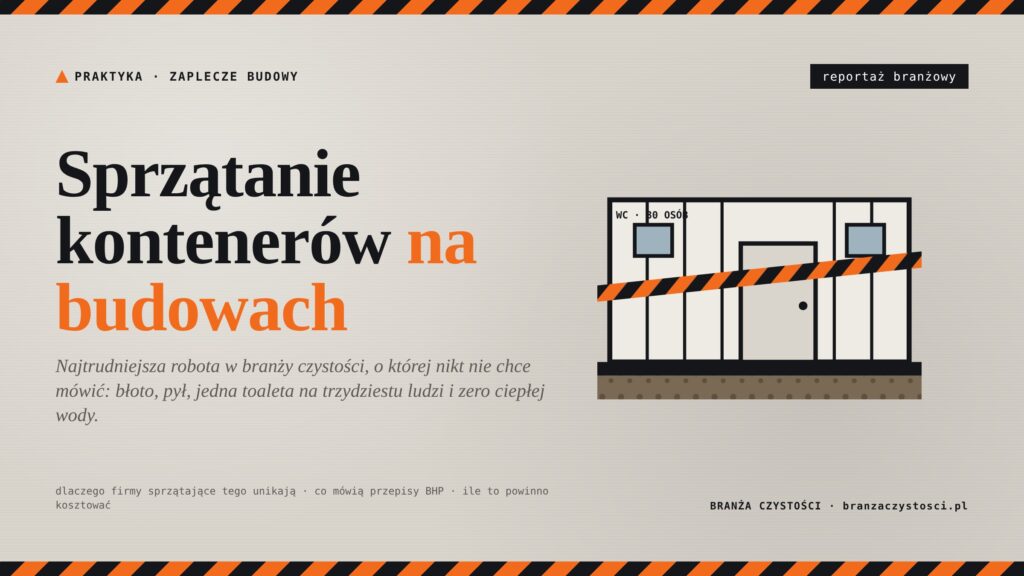 sprzątanie kontenerów na budowach