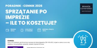 Sprzątanie po imprezie – cena w 2026 roku: cennik, czas pracy i co jest wliczone Sprzątanie po imprezie – ile to kosztuje w 2026 roku: średnio 435 zł, 3–9 godzin pracy